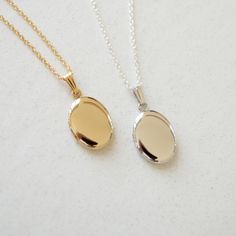 Silver Minimalist Locket Necklace For Gift, Silver Minimalist Locket Necklace As Gift, Silver Minimalist Locket Necklace Gift, Minimalist Personalized Locket Necklace For Keepsakes, Minimalist Personalized Locket Necklace As Gift, Dainty Locket, Engravable Necklace, Locket Gold, Fav Products