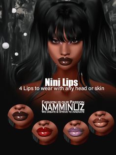 Natural Lips Sims 4 Cc, Sims 4 Cc Lip Presets Female, Sims Cc Lips Preset, Lips Presets Sims 4, Sims Presets Lips, Couples Accessories, Eyes Lips, Clothes Gift, Hairstyles With Bangs