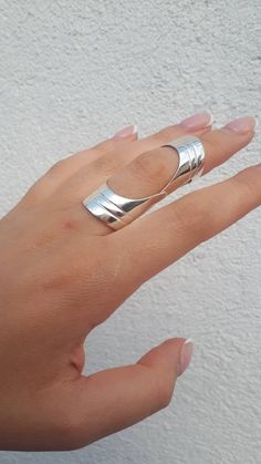 Armor rings Shield ring Double ring Joint ring Knuckle ring Statement ring Full finger ring Armenian silver Ring Large Ring Unique Ring NOTE. Please choose your exact size , as the band is wide we make it a bit larger More armor rings check out here https://www.etsy.com/listing/823916704/armor-full-finger-ring-shield-ring?ga_search_query=full%2Bfinger&ref=shop_items_search_1&pro=1&frs=1 https://www.etsy.com/listing/779039553/full-finger-ring-double-ring-shield-ring?ref=shop_home_acti Modern Metal Toe Ring, Metal Stackable Open Rings, Minimalist Metal Toe Ring, Metal Stackable Open Rings For Promise, Metal Stackable Promise Rings, Promise Ring Stackable Open Rings, Silver Stackable Rings With Open Ring Shape, Silver Stackable Open Rings, Silver Crystal Open Ring