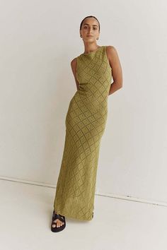 Style: Sexy Fit: Slim Fabric: Polyester Pattern: Solid Element: Non Neckline: Crew Neck Sleeve Type: Regular Sleeve Length: Sleeveless Product Type: Split Dress Occasion: Vacation Dress/Skirt Length: Maxi Main Composition: Polyester Season: Summer Knit Beach Dress, 파티 드레스, Split Maxi Dress, Split Dress, Maxi Robes, Bodycon Dress Parties, Maxi Tank Dress, Summer Knitting, Maxi Dress Green