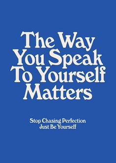 the book cover for the way you speak to yourself matters, which is blue with white lettering