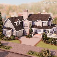 Sims 4 Gallery Homes, Cute Bloxburg Family Houses, Sims House Build Ideas, Sims 4 Legacy House Floor Plan, Newcrest Sims 4 House, Sims Cute House, Rich Sims House, Sims 4 Family Home 30x20, Sims 4 Houses To Download