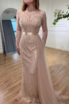 Mermaid Prom Dresses Long, Long Sleeve Mermaid Prom Dress, Ruffle Beading, Prom Dresses Long Mermaid, High Neck Long Sleeve, Mermaid Prom Dresses, Prom Dresses Long, Dresses Long, Ruffles