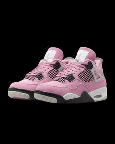 Elevate your sneaker collection with the Air Jordan 4 Retro “Orchid”! Featuring a striking pink suede upper with sleek black and grey detailing, these iconic kicks are a must-have for any sneakerhead. Designed for both comfort and style, the “Orchid” Jordans are perfect for streetwear and casual looks alike. Step out in confidence with this bold, standout pair! #AirJordan4 #OrchidJordans #PinkSuede #StreetStyle #SneakerHead #RetroJordans #jordan4 Jordans Dunks, Nike Shoes (men), Nike Jordan Retro, The Orchid, Exclusive Sneakers, Limited Edition Sneakers, Jordan 4 Retro, Air Jordan 4, Air Jordan 4 Retro