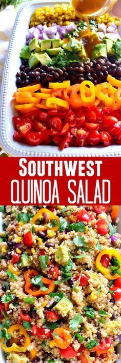 southwest quinoa salad is an easy and healthy side dish for lunch or dinner