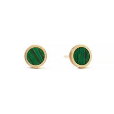 May Birthdays, Burgundy Lipstick, Ear Piercing Studs, Sapphire Studs, Malachite Stone, Gold Stud Earrings, Round Stud Earrings, Gold Stud, Green Gemstones