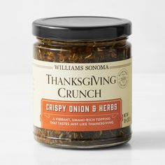 a jar of thanksgiving crunch crispy onion and herbs