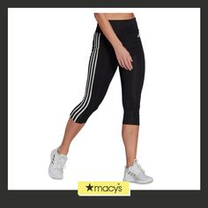 in stock Adidas Leggings, Womens Capris, Womens Activewear, Cropped Leggings, Black Leggings, Adidas Women, Women's Leggings, Elastic Waist, Active Wear