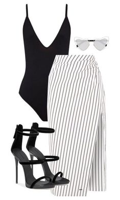 Shop the look | Black and white outfit | spring look  #shopthelook Outfit Chic, Looks Chic, Mode Inspo, White Outfits, Outfit Casual, Polyvore Outfits, Outfits Casuales, Look Fashion