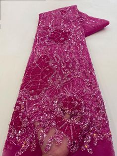 This high quality Fabric is measured in 5 Yards With Embroidered Beading and Sequin. It is soft, very delicate and beautiful. This high Quality Fabric is made with Fashion embroidered rhinestones can be used in making party wedding dresses, skirts, shawls, scarves and other other fashion apparels as you would like. Size : Length : 5 yards (180 inch). Width: 50 inch (Please allow slight deviation for the measurement data ,±1 inch) Material: 100% Polyester, Tulle Lace Fabric, Eco-Friendly embroide Beads Sewing, Luxury Fabric, Embroidered Tulle, African Lace, Sequin Fabric, Tulle Lace, Sewing Accessories, Wedding Party Dresses, Cool Fabric