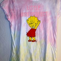 Brand New Never Wore Lisa Simpson Fitted Tee. Juniors Xl. Little Miss Perfect Yellow Top With Funny Print For Streetwear, Yellow Tops With Funny Print For Spring, Cute Yellow Crew Neck Top, 90s Yellow Tops With Letter Print, Yellow Letter Print 90s Tops, Cute Yellow T-shirt For Streetwear, Cute Yellow Relaxed Fit T-shirt, Cute Yellow Relaxed-fit T-shirt, Fun Yellow Tops With Funny Print