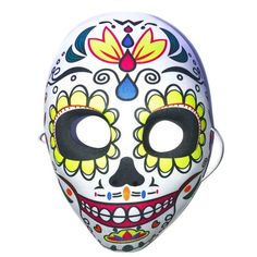 Halloween Giorno Dei Morti Teschio Di Zucchero Maschera Costume Accessories One Size Fits Most. Day Of The Dead Mask Sugar Skull - Dia De Los Muertos Free Lead And Nikel, Made With Lightweight Eco-Friendly Polyresin Perfect For Masquerade Balls, Weddings, Proms, Parties, Proms, Music Festivals, Raves, Mardi Gras, Etc. Cat Masquerade Mask, Day Of The Dead Mask, Spirit Halloween Costumes, Llama Face, Geometric Face, Leather Face Mask, Headpiece Accessories, Blue Face Mask, Halloween Masquerade