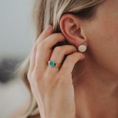 Layers of hand-mixed colored resin fill bezel ring settings creating sweet, simple, everyday stacking rings. Our rings are co-created by our team in Indiana and women in the Dominican Republic, empowering them to break the cycle of poverty in their communities by offering a holistic approach to training, offering each woman counseling, language tutoring, and supporting women as they become entrepreneurs. The ring is cast in the US, from brass, then plated using 24k gold, or .999 fine silver. Ava Smooth Bezel Ring Jewelry, Trendy Enamel Ring For Everyday, Smooth Bezel Ring, Gold Enamel Ring For Everyday Wear, Blue Stackable Enamel Ring, Minimalist Turquoise Ring For Everyday, Minimalist Adjustable Turquoise Ring For Everyday, Minimalist Everyday Turquoise Rings, Minimalist Open Turquoise Ring