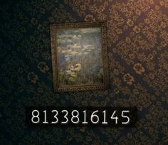 an image of a painting on the wall with numbers below it that reads, 813816455