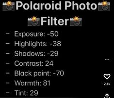 the polaroid photo filterr is shown in this screenshot