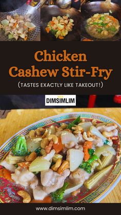 Master takeout-style cashew chicken with this authentic recipe. Juicy chicken and roasted cashews in a rich Chinese sauce. Get full recipe on dimsimlim.com