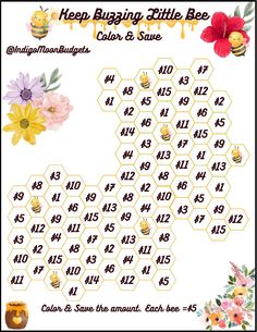 a beehive with flowers and bees on it is shown in this printable puzzle