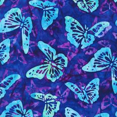 blue and purple butterflies on a purple background