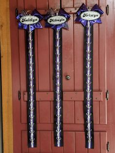 2.25 x 32" Customize in any color, personalize, CHEER BOW HOLDER Diy Bow Holder, Cheer Bow Holder, Cheer Team Gifts, Bow Display, Homecoming Mums Diy, Cheer Hair, Cheer Gifts, Cheer Dance, Cheer Team