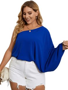 Plus Size One Shoulder Long Sleeve Top Blouse 100% Polyester Pull On closure Casual plus tops blouse Fabric: Fabric has no stretch, soft and comfortable One Shoulder Long Sleeve Top, Winter Knit Hats, Tops Blouse, Boot Accessories, Blouse Fabric, Winter Knits, Sunglass Frames, Long Sleeve Top, Boots Men