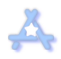 an image of a star in the shape of a letter x on a white background