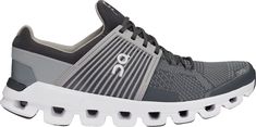 Design: Recycled engineered mesh upper offers an easy step-in, the ideal fit, and total comfort Swiss engineered to fit like your favorite socks Lining, laces, quarter cage, and internal reinforcements in the forefoot ensures a secure fit In-Shoe Comfort: CloudTec® in Helion™ superfoam offers increased forefoot cushioning Enlarged Clouds to the rear dampen heel strikes Extreme rocker outsole and Speedboard™ optimizes the natural rolling motion for propulsive power Durability & Traction: Rubber g Gray Dynamic Running Shoes With Ventilation, Dynamic Gray Running Shoes With Ventilation, Functional Gray Running Shoes With Ventilation, Urban Running, Man Running, Brand You, Easy Step, Comfortable Shoes, Rocker