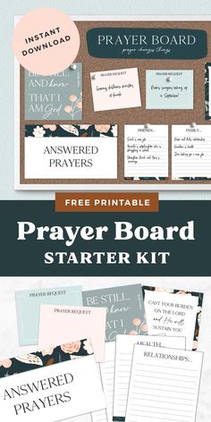 the ultimate prayer board starter kit with free printables