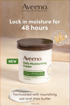 Your new must-have skincare essential. Soothe sensitive, dry skin with new Aveeno® Daily Moisturizing Cream. Hydrates and softens for healthier-looking skin, plus it's non-comedogenic and fragrance, paraben, and dye-free. Homemade Scrub, Clear Skin Tips, Dry Sensitive Skin, Winter Skin, Summer Skin, Moisturizer For Dry Skin, Moisturizing Cream, Daily Moisturizer