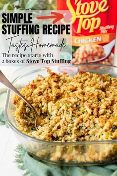 Stove Top With Sausage, Stove Top In Crock Pot, Easy Dressing Recipe Stove Top, Stuffing Recipes From Stove Top, Boxed Stuffing Recipes Thanksgiving, Stove Top Thanksgiving Stuffing, Easy Delicious Stuffing Recipe, Easy Moist Stuffing Recipes, Thanksgiving Dressing Recipes Easy