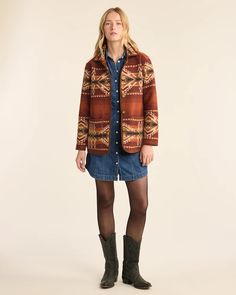 WOMEN'S BEACON ROCK REVERSIBLE WOOL COAT | Pendleton Blouse Man, Wool Coat Women, Baby Fabric, Pendleton Wool, Wool Shirt, The Expert, Wool Fabric, Pajamas Women, Wool Coat