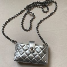 Rare Item. In Great Condition Minor Corner Scuffs And Minor Stain Inner Lining. Such A Cute Bag. Chanel Bags, Pearl Chain, Cute Bag, Card Case, Coin Purse, Coin, Stain, Bag Lady, Chanel