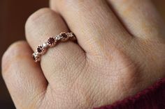 ⚙️ Materials ⚙️ ⚛️ 925 Sterling Silver ✧ Gemstone: Red Garnet Handmade Garnet Half Eternity Stacking Ring I am so glad to welcome you on Our Etsy Store. The ring itself is gorgeous! The style is unique, elegant, and natural. The Garnets are otherworldly and having Red color in the light. The Garnet Wedding Band has Stunning 3 mm Red garnets & it's a perfect gift for your dear ones. The ring can be adjust to feel you comfortably and You'll definetly love it! Garnet is January Birthstone consi Elegant Red Ruby Eternity Band, Elegant Red Gemstone Eternity Band, Red Garnet Round Band Jewelry, Elegant Red Stackable Eternity Band, Elegant Red Round Eternity Band, Elegant Red Round Cut Eternity Band, Red Eternity Band With Prong Setting, Red Round Eternity Band With Prong Setting, Ruby Eternity Band Gift