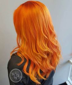 Orange-Y+Red+Hair+Color                                                                                                                                                                                 More Bright Orange Hair, Dark Orange Hair, Cheveux Oranges, Shades Of Red Hair, Hair Color Orange, Ginger Hair Color, Hairstyle Trends, Strawberry Blonde Hair, Hair Color Shades