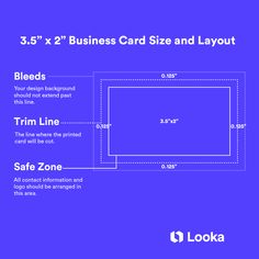 the 3 5 x 2 business card size and layout