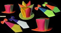 there are many different hats made out of paper