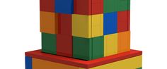 a stack of colorful blocks sitting on top of each other