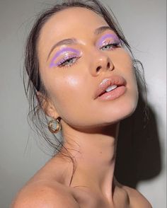 Purple Eyeshadow Looks, Pastel Makeup, Purple Makeup, Cheap Makeup, Purple Eyeshadow, Elegant Makeup, Linnet, Makeup Forever, Celebrity Makeup