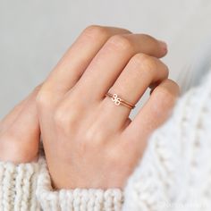 ♥ Custom Dainty Initial Ring ♥ The most unique jewelry you can find, perfect gift for you and your loved one ♥ W H Y ∙ Y O U ' L L ∙ L O V E ∙ I T * It's dainty and can be worn every day * A special piece you'll treasure * High quality materials and attention to detail D A I N T Y ∙ I N I T I A L ∙ R I N G * Material: High Quality Solid 925 Sterling Silver * Dimensions: 4mm Letter Height | 1mm band * Finish: Sterling Silver ∙ 18K Gold ∙ Rose Gold * All our work is custom made by hand with Love a Rose Gold Sterling Silver Initial Ring For Wedding, Sterling Silver Midi Rings In Rose Gold For Wedding, Wedding Midi Rings In Sterling Silver And Rose Gold, Wedding Midi Rings In Rose Gold Sterling Silver, Dainty Rose Gold Midi Rings As Gift, Rose Gold Initial Ring Gift, Delicate Rose Gold Midi Rings As Gift, Rose Gold Initial Ring For Valentine's Day Gift, Delicate Rose Gold Initial Ring Gift