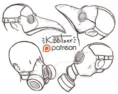 some drawings of different types of gloves and hats with the words krizer parron on