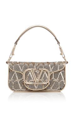 Valentino Garavani Locò Toile Iconographe Leather Small Shoulder Bag By Valentino | Moda Operandi Handbag Heaven, Valentino Women, Small Shoulder Bag, Basic Style, Wearing Black, Moda Operandi, Valentino Garavani, Fashion Collection, Calf Leather