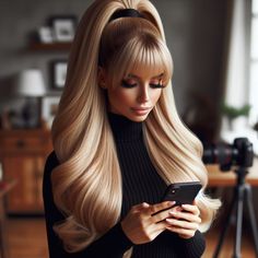 Hair Movie, High Ponytail Hairstyles, Glamour Hair, Layered Curly Hair, Long Hair Pictures, Fashion Illustration Dresses, Long Blonde, Long Blonde Hair, Hair Envy