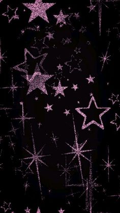 the stars are all over the black background