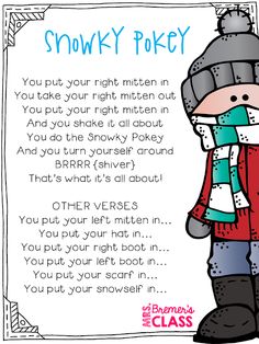 a poem written in the language snowy pokey, with an image of a person wearing