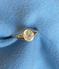 Initial Engraved Ring, Classic Lettering, Hand Meaning, Engraved Initials, Lettering Styles