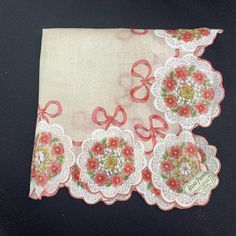 Vintage Ladies’ NWT Sheer White With Pink Flowers & Ribbons Print Hankie | eBay Vintage Sheets, The Vintage, Wedding Favors, Pink Flowers, Ebay Store, Philippines, Vintage Ladies, Vintage Items, Floral Prints