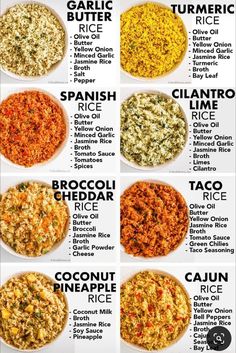 an image of different types of rice