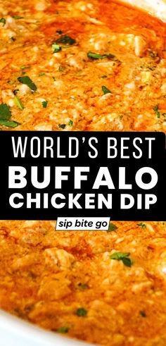 Buffalo Chicken Dip Recipe with text overlay Healthy Buffalo Chicken Dip, Buffalo Chicken Dip Crock Pot, Buffalo Chicken Dip Easy, Potluck Desserts, Sunday Football, Recipe Critic