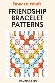 the book cover for how to read friends'bracelet patterns