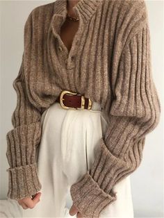 Sweater Style Outfits, Outfit Ideas Korean, Grunge Look, Brunch Outfit, �가을 패션, Knit Fashion