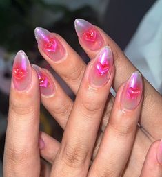 Almond Nails Designs, Nail Jewelry, Nail Art Ideas, Pretty Acrylic Nails